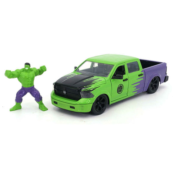 Marvel Comics - 2014 Dodge Ram 1500 with Hulk 1:24 Scale Hollywood Ride Die-Cast Vehicle