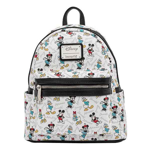 Disney - Friends Print Black Trim Mini Backpack