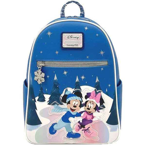 Disney - Mickey & Minnie Winter Scene Mini Backpack