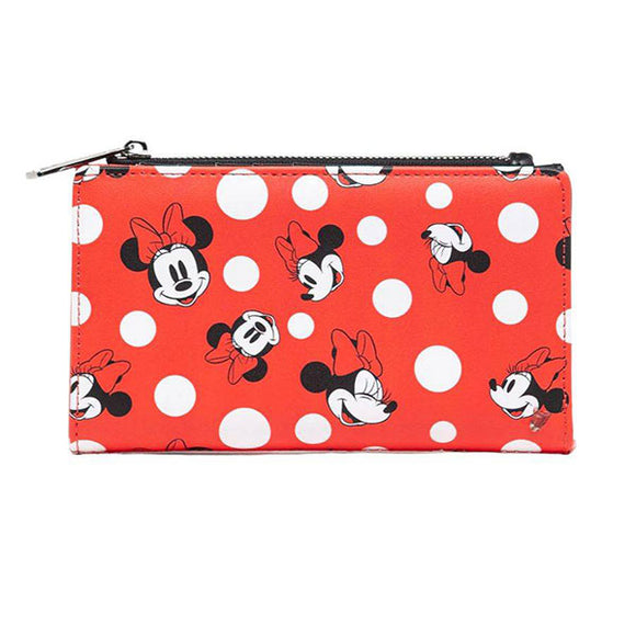 Disney - Minnie Mouse Polka Dots Red Bi-Fold Flap Purse
