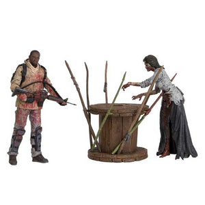 The Walking Dead - Morgan with Impaled Walker & Spike Trap 7" Action Figure Set