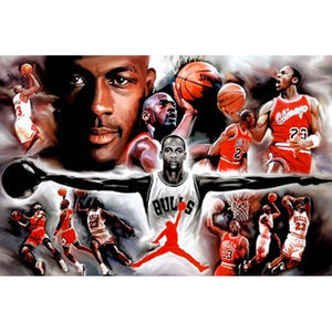 Michael Jordan - Collage (Painting) Poster