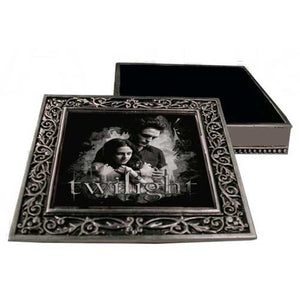 Twilight - Edward & Bella Square Metal Jewellery Box