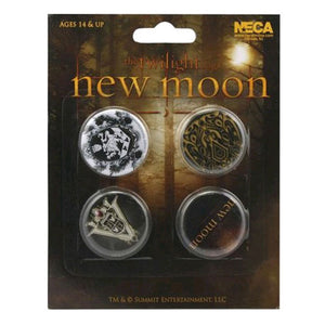 Twilight Saga: New Moon - Crests Button Pins - Set of 4 