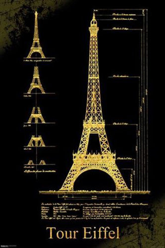 Eiffel Tower Design Poster