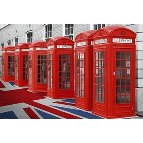 London Telephone Boxes & Union Jack Poster