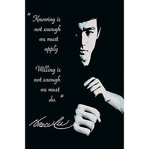 Bruce Lee - Knowing Quote Poster