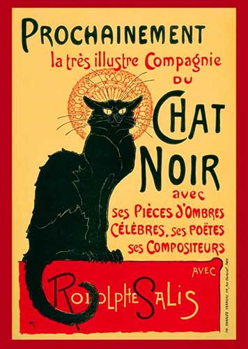 Chat Noir - Red Border Poster