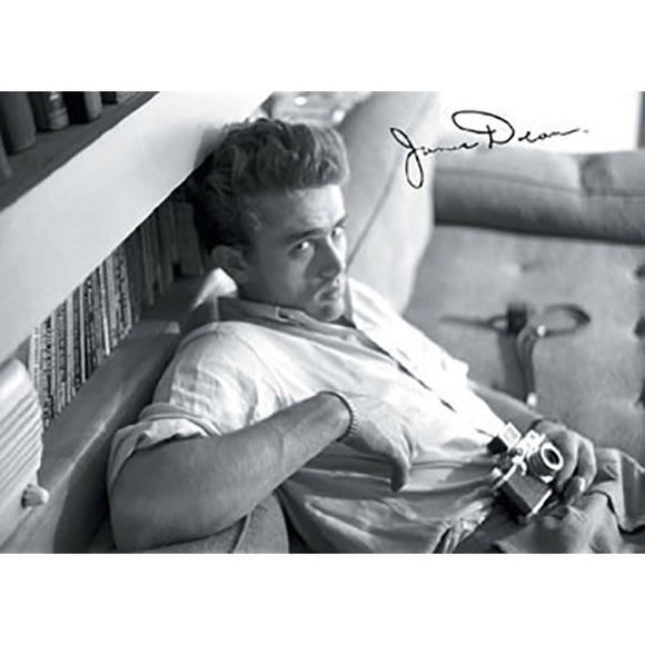 James Dean with Camera Poster