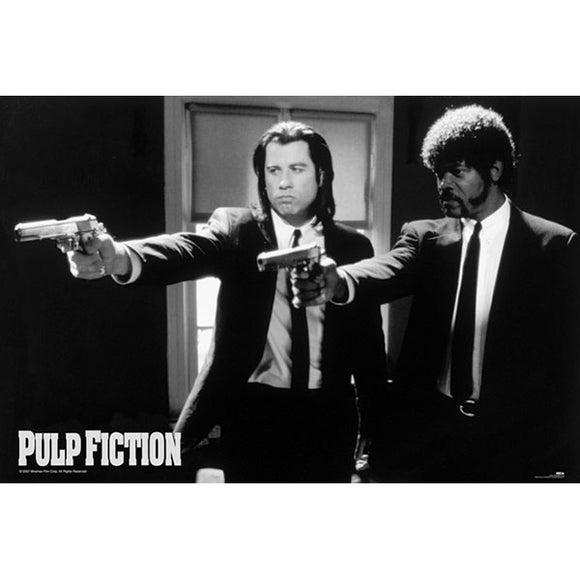 Pulp Fiction - B&W Guns Poster