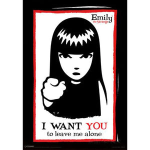 Emily The Strange - I Want U To Leave Me Alone Poster