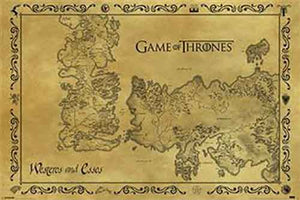 Game Of Thrones - Antique Map Poster