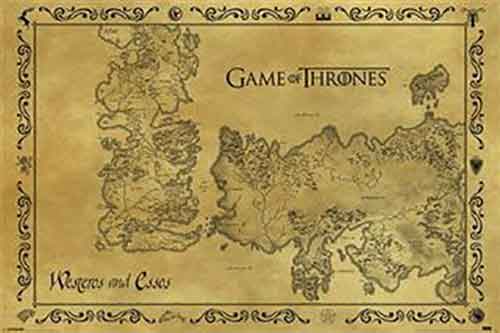 Game Of Thrones - Antique Map Poster