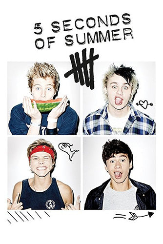 5 Seconds of Summer - Group Squares Poster