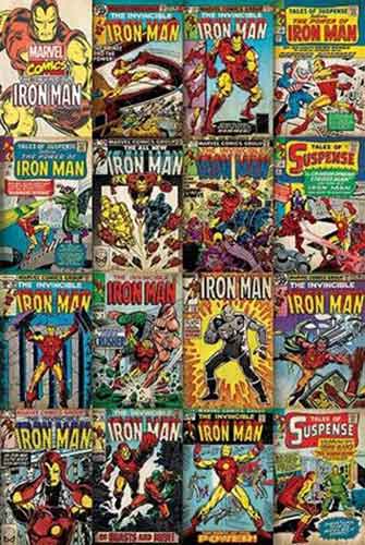 Marvel Comics - Iron Man Covers Poster