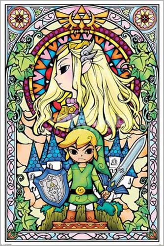 The Legend Of Zelda - Stained Glass Poster