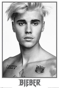 Justin Bieber - Bieber Black and White Poster