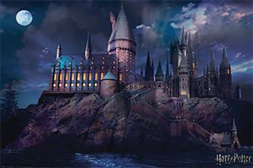 Harry Potter - Hogwarts At Night Poster