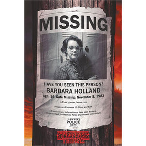 Stranger Things - Missing Barb Poster