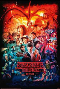 Stranger Things Seasons Montage Poster