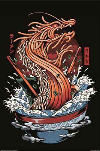 Ilustrata - Dragon Ramen Poster