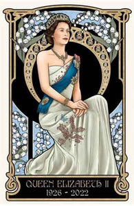 Art Noveau Queen Elizabeth II Poster