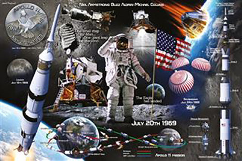 Space - Lunar Landing Poster