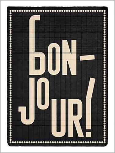 Edu Barba - Bonjour 60 x 80cm Art Print