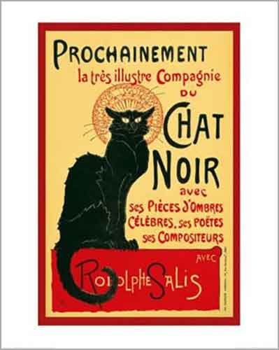 Chat Noir Prochainement 60 x 80cm Art Print