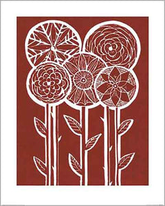 Amanda Colville - Five Flowers 40 x 50cm Art Print