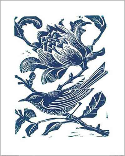 Amanda Colville - Blue Bird 40 x 50cm Art Print