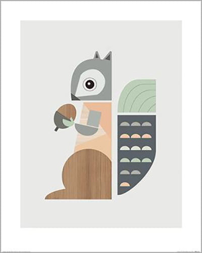 Little Design Haus - Squirrel 40 x 50cm Art Print