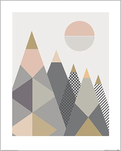 Little Design Haus - Geo Mountains I 40 x 50cm Art Print
