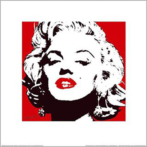 Marilyn Monroe - Red 40 x 40cm Art Print