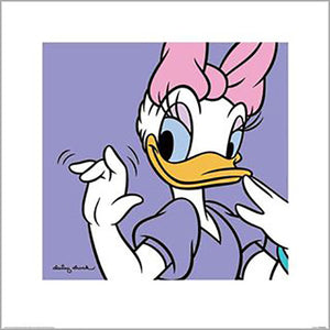 Disney - Daisy Duck Lilac 40 x 40cm Art Print