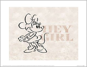 Minnie Mouse - Hey Girl 40 x 50cm Art Print