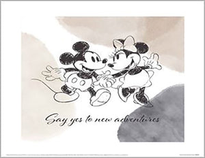 Mickey Mouse - Say Yes to New Adventures 40 x 50cm Art Print