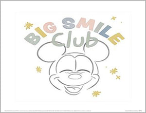 Mickey Mouse - Big Smile Club 40 x 50cm Art Print