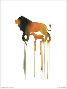Oliver Flores - Lions 60 x 80cm Art Print