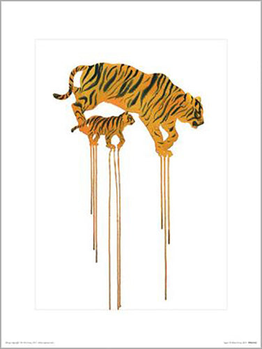Oliver Flores - Tigers 60 x 80cm Art Print