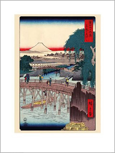Hiroshige - Ichkoku Bridge In The Eastern Capital 60 x 80cm Art Print
