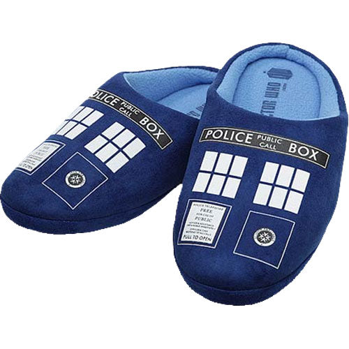 Doctor Who - TARDIS Printed Slippers (Ladies Size 8)