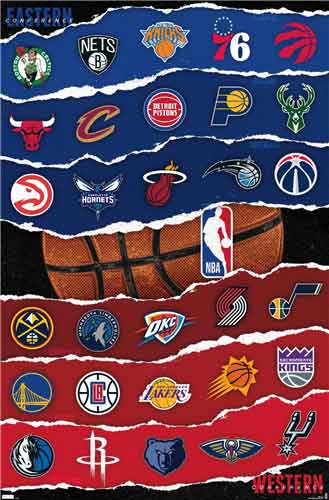 NBA League - Logos 21 Poster