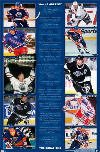 NHL: Wayne Gretzky Stats Poster