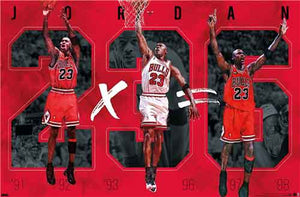 NBA: Chicago Bulls - Michael Jordan - Six Poster