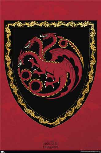 House Of The Dragon - Shield Poster