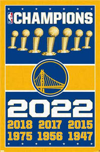 NBA: Golden State Warriors - Champions 22 Poster