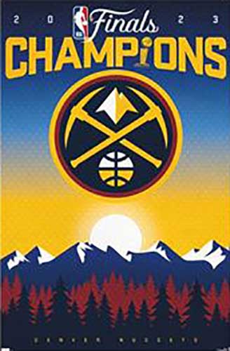 NBA: Denver Nuggets - 2023 NBA Finals Team Logo Poster
