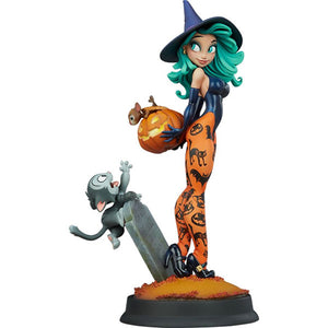 Happy Hallowqueens - Pumpkin Witch 13" Statue