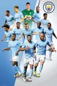 Soccer: Manchester City - Players 17/18 Poster